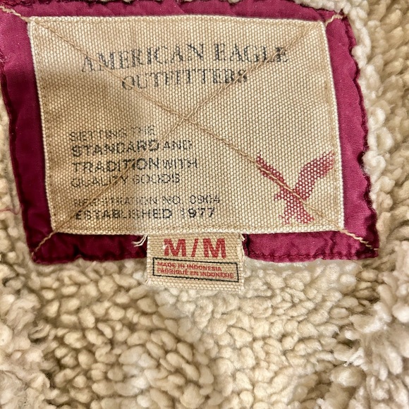 American Eagle Outfitters Tan Sherpa Collar Jacket - Picture 4 of 6